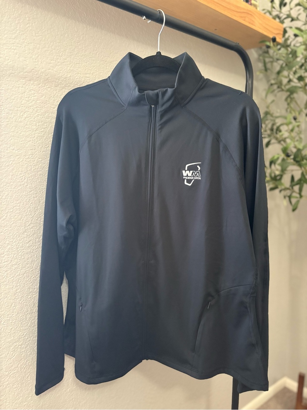 NWT PGA Tour Waste Management Black Full-Zip Varsity Jacket Women's XL